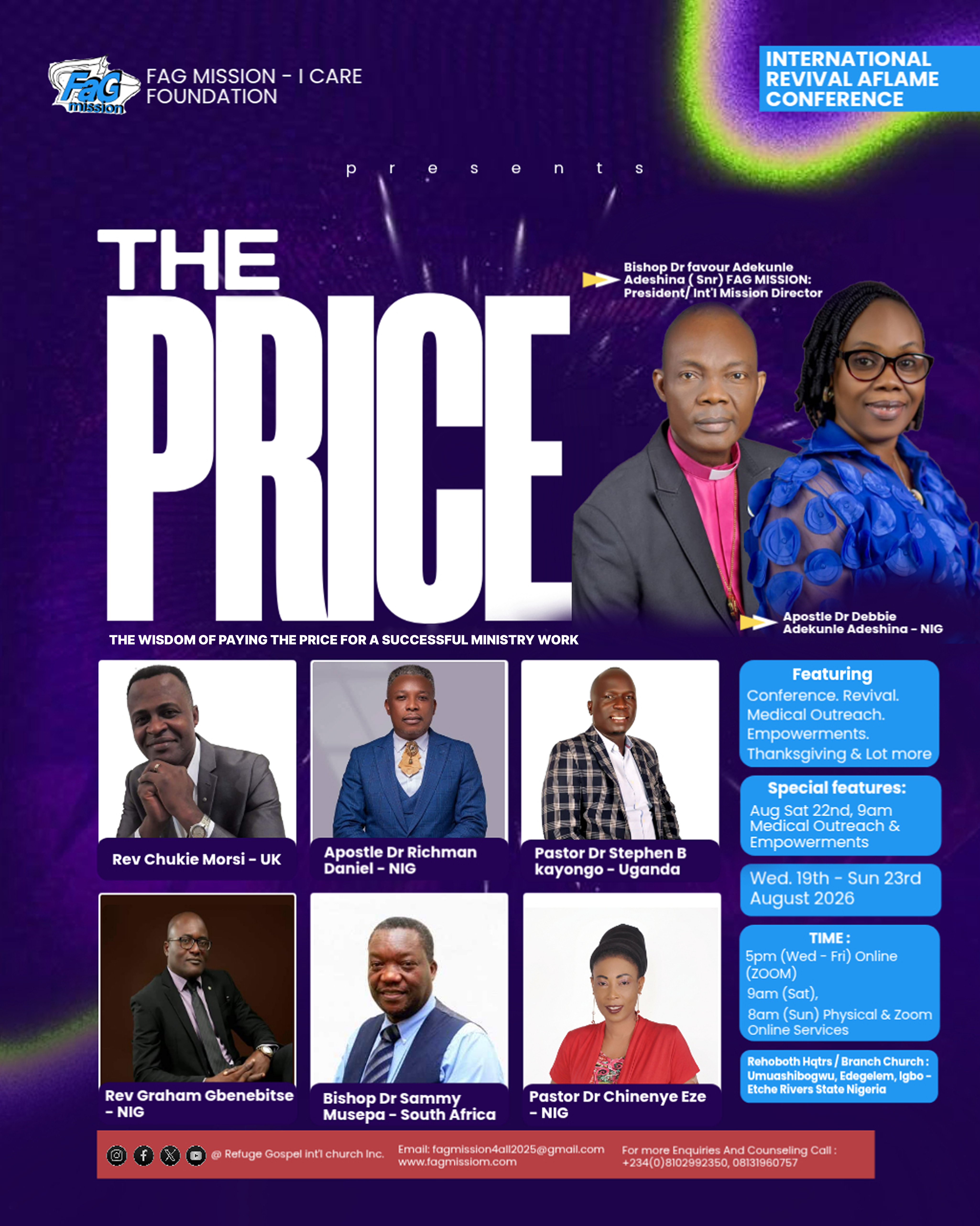 International Revival Aflame Conference 2026 - The Price Event Flyer